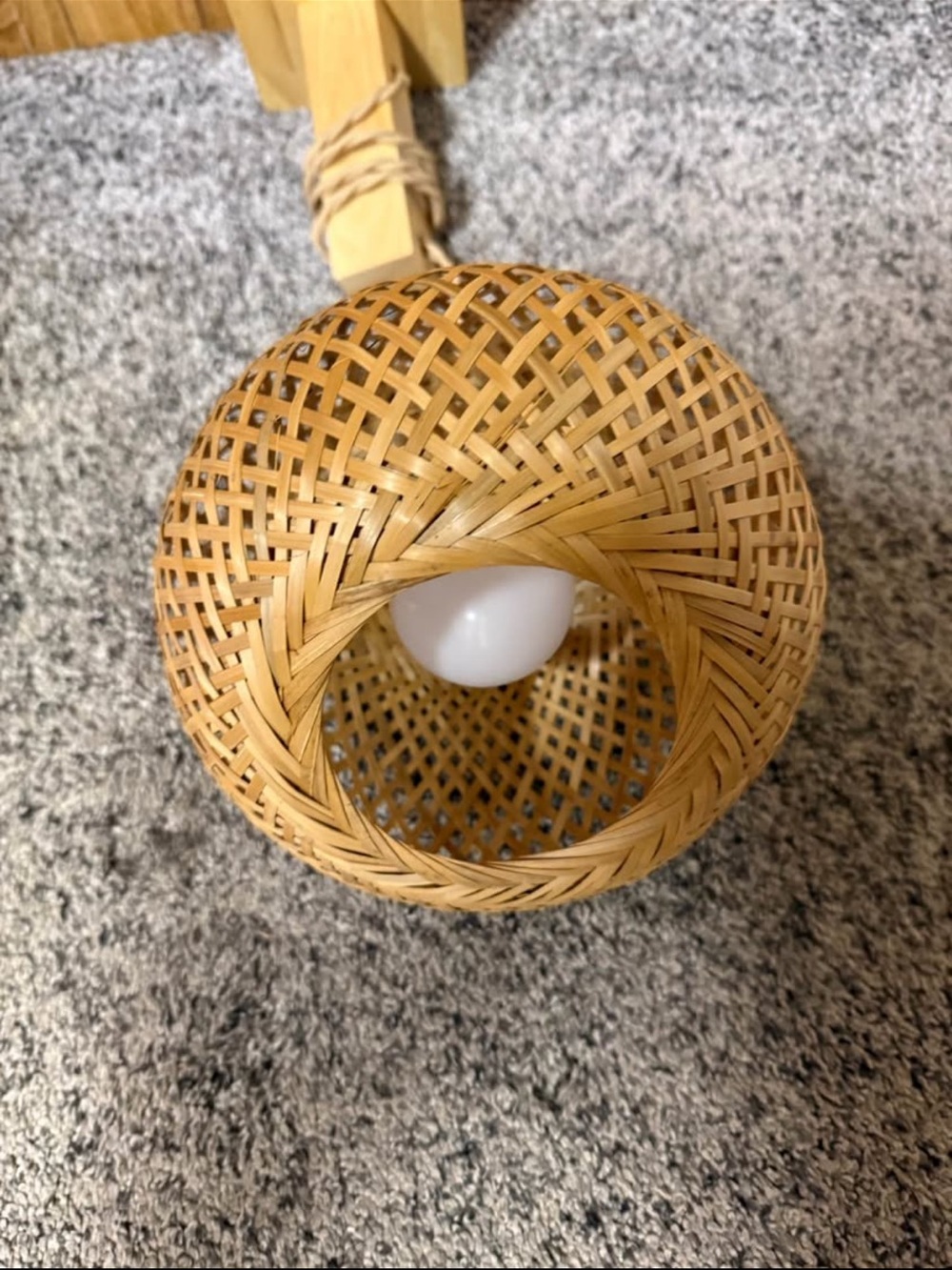 Frideko Bamboo Lantern Hard wired wall sconce - Picture 4 of 4